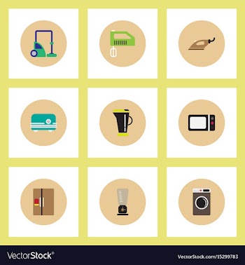 Collection of stylish icons in colorful vector image
