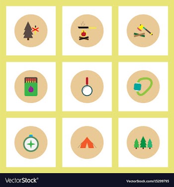 Collection of stylish icons in colorful vector image