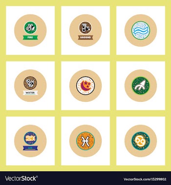 Collection of stylish icons in colorful vector image