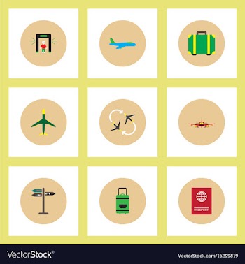 Collection of stylish icons in colorful vector image