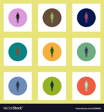 Collection of stylish icons in colorful vector image
