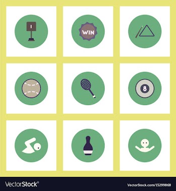 Collection of stylish icons in colorful vector image