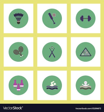 Collection of stylish icons in colorful vector image