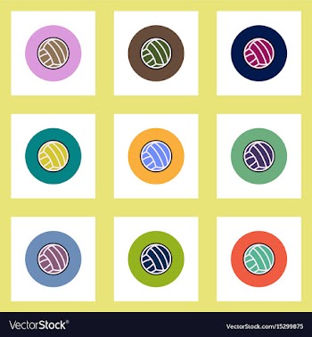 Collection of stylish icons in colorful vector image