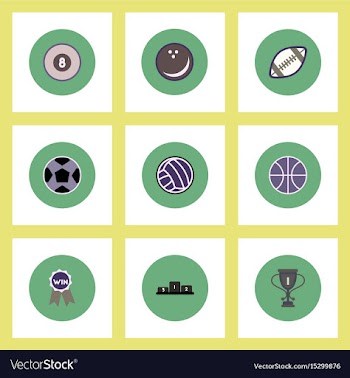 Collection of stylish icons in colorful vector image
