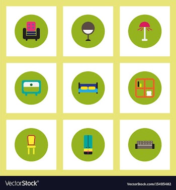 Collection of stylish icons in colorful vector image