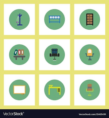 Collection of stylish icons in colorful vector image