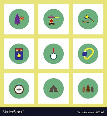Collection of stylish icons in colorful vector image