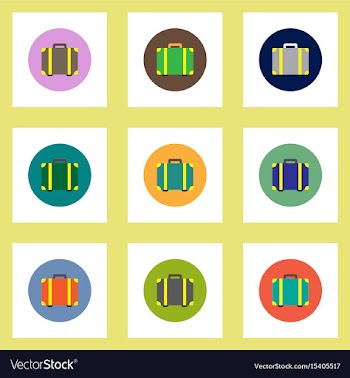 Collection of stylish icons in colorful vector image