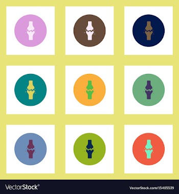 Collection of stylish icons in colorful vector image