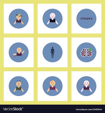 Collection of stylish icons in colorful vector image