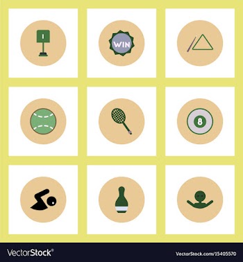 Collection of stylish icons in colorful vector image