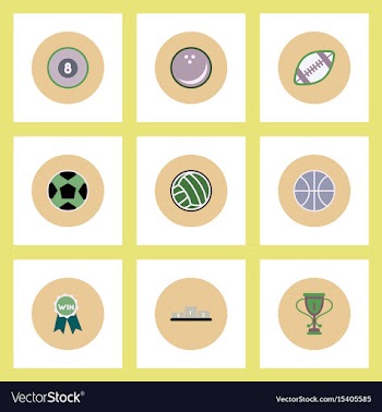 Collection of stylish icons in colorful vector image