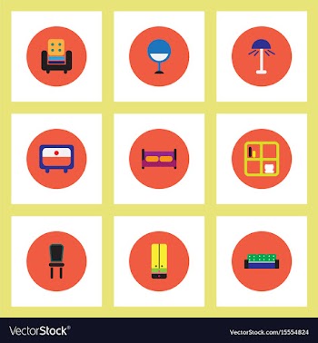 Collection of stylish icons in colorful vector image