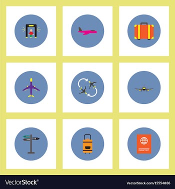 Collection of stylish icons in colorful vector image