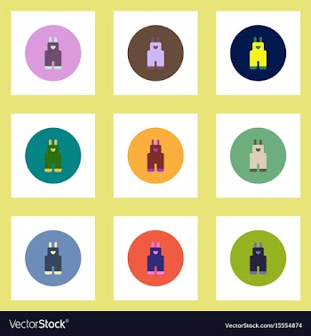 Collection of stylish icons in colorful vector image