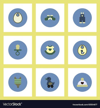 Collection of stylish icons in colorful vector image