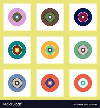 Collection of stylish icons in colorful vector image