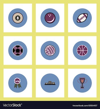 Collection of stylish icons in colorful vector image