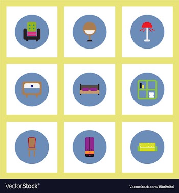 Collection of stylish icons in colorful vector image