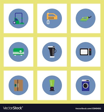 Collection of stylish icons in colorful vector image