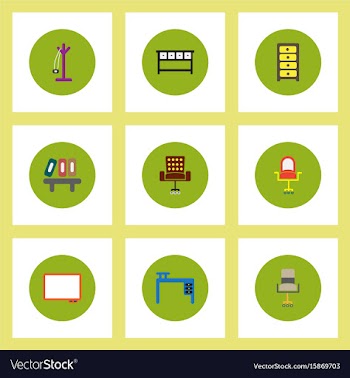 Collection of stylish icons in colorful vector image