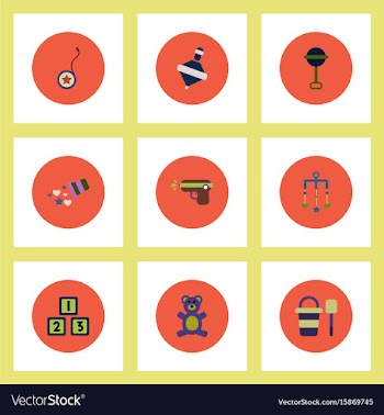 Collection of stylish icons in colorful vector image