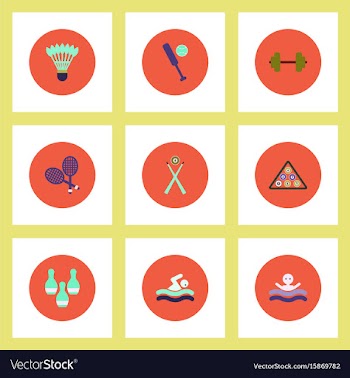 Collection of stylish icons in colorful vector image