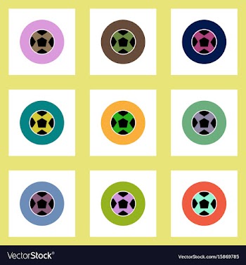 Collection of stylish icons in colorful vector image