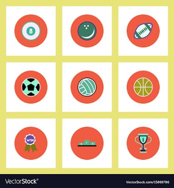 Collection of stylish icons in colorful vector image