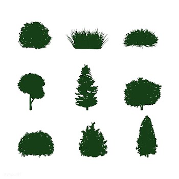 Collection of tree and shrub silhouettes vect.. | Free stock vector - 488626