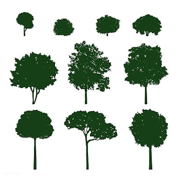 Collection of tree silhouettes vector | Free stock vector - 488618