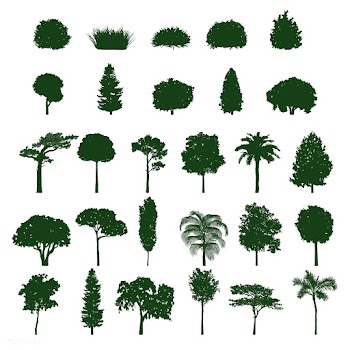 Collection of tree silhouettes vector | Free stock vector - 488627