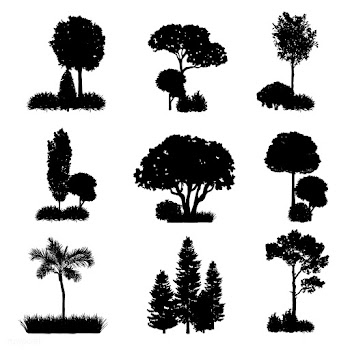 Collection of tree silhouettes vector | Free stock vector - 488630