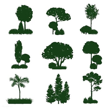Collection of tree silhouettes vector | Free stock vector - 488634