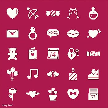 Collection of Valentines day icons | Free stock vector - 425000