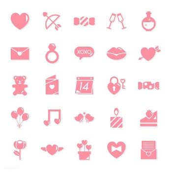 Collection of Valentines day icons | Free stock vector - 425044