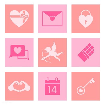 Collection of Valentines Day love icons | Free stock vector - 457433