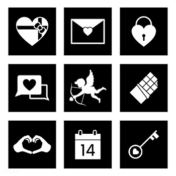 Collection of Valentines Day love icons | Free stock vector - 457447