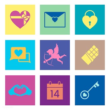 Collection of Valentines Day love icons | Free stock vector - 457479