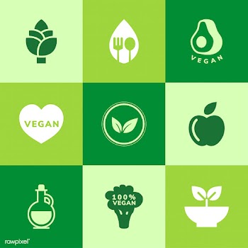 Collection of vegan icon vectors | Free stock vector - 487166
