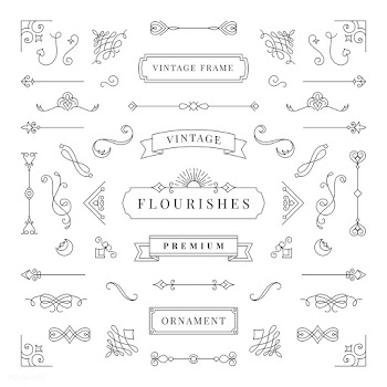 Collection of vintage ornament frame illustra.. | Free stock vector - 470915