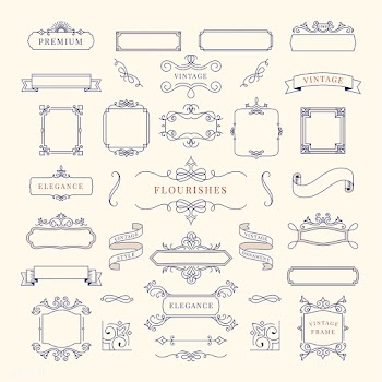 Collection of vintage ornament frame illustra.. | Free stock vector - 470919