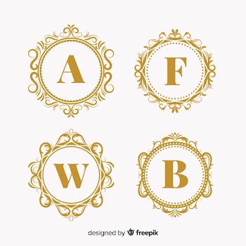 Collection of wedding monogram logos Free Vector