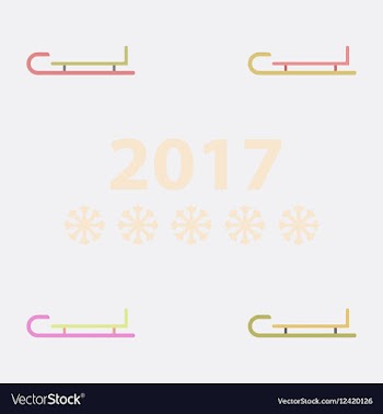 Collection of winter Sleigh vector image