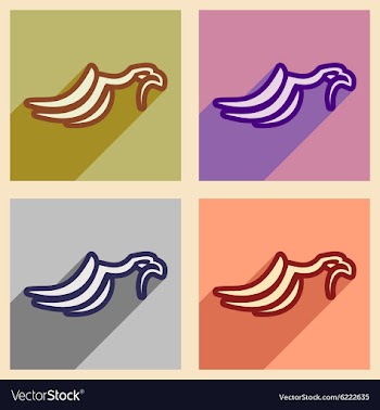 Collection soaring eagle logo vector image