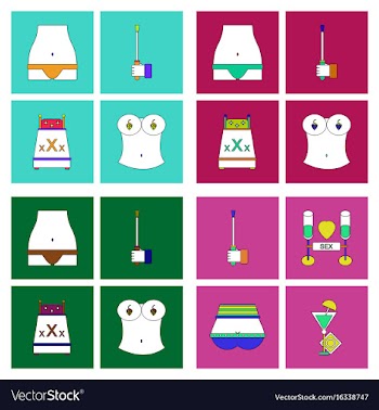 Collection with sex subject icons with thin black vector image
