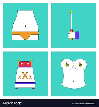 Collection with sex subject icons with thin black vector image