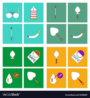 Collection with sex subject icons with thin black vector image