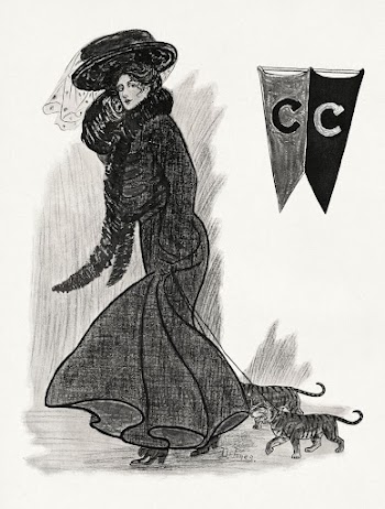 College girl walking cats (1905) | Free Photo - rawpixel